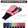 SnowStoppers Kid's Waterproof Long Cuff Winter Gloves (Pink, Medium) view 4