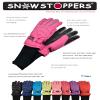 SnowStoppers Kid's Waterproof Long Cuff Winter Gloves (Fuchsia, Extra Small) view 4
