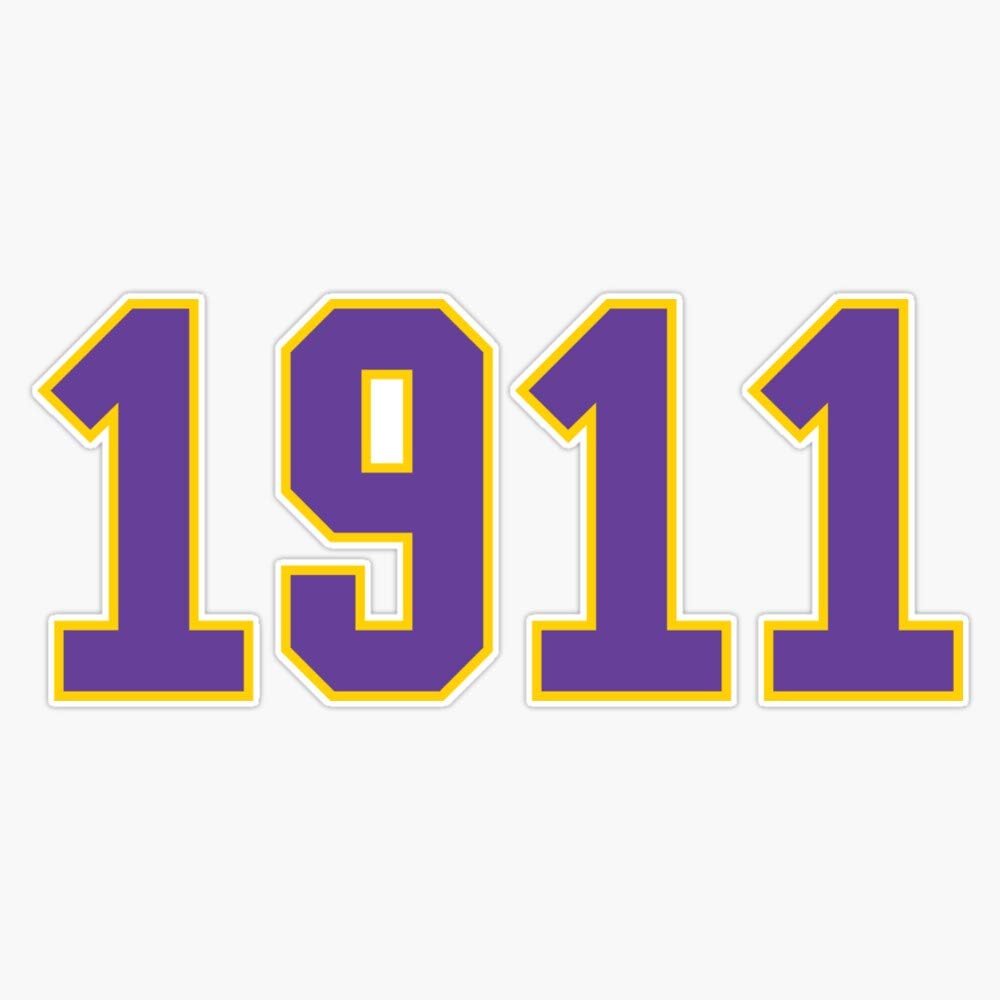 1911 Omega Que Dog Roo Nasty Dawg Psi Phi Sticker Vinyl Bumper Sticker Decal Waterproof 5"