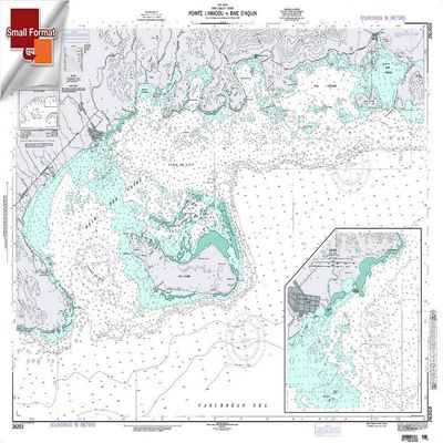 Paradise Cay Publications NGA Chart 26203: Point L'Abacou to Baie D'Aquin, Approx. Size 21" x 29" (Small Format Waterproof)