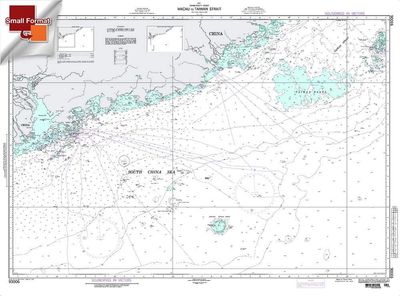 Paradise Cay Publications NGA Chart 93006: Macau to Taiwan Strait, Approx. Size 21" x 32" (Small Format Waterproof)