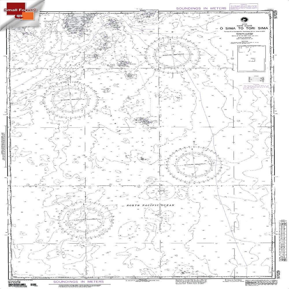 Paradise Cay Publications NGA Chart 97029: O Sima to Tori Sima, Approx. Size 21" x 33" (Small Format Waterproof)