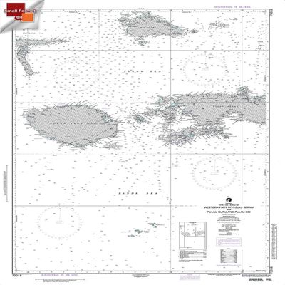 Paradise Cay Publications NGA Chart 73018: Western Part of Pulau Seram with Pulau Buru & Pulau OBI, Approx. Size 21" x 28" (Small Format Waterproof)