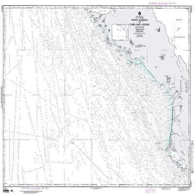 Paradise Cay Publications NGA Chart 21011: Punta Eugenia to Cabo San Lazaro [Mexico, Approx. Size 21" x 31" (Small Format Waterproof)