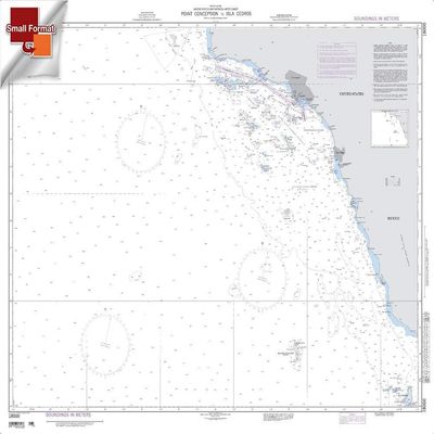 Paradise Cay Publications NGA Chart 18000: Point Conception to Isla Cedros, Approx. Size 21" x 27" (Small Format Waterproof)