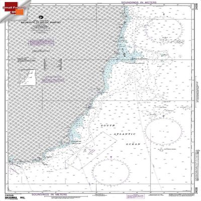 Paradise Cay Publications NGA Chart 24008: Belmonte to Rio De Janeiro, Approx. Size 21" x 29" (Small Format Waterproof)