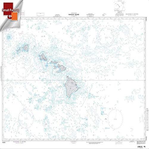 Paradise Cay Publications NGA Chart 19008: Hawaiian Islands, Approx. Size 21" x 28" (Small Format Waterproof)
