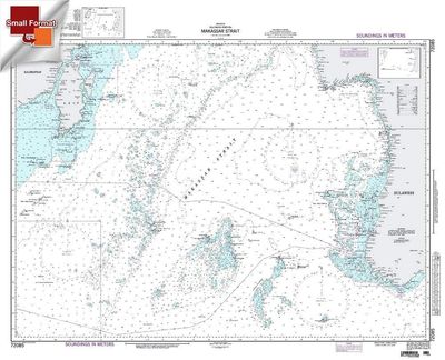 Paradise Cay Publications NGA Chart 72085: Makassar Strait-Southern Portion, Approx. Size 21" x 27" (Small Format Waterproof)