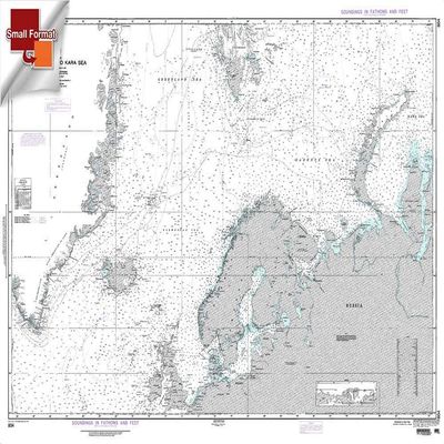 Paradise Cay Publications NGA Chart 804: Greenland to Kara Sea, Approx. Size 21" x 31" (Small Format Waterproof)