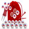 Clip Wipes Republican Golf Balls | Republican Golf Gifts & Accessories Package #7 (Seal-Red)