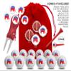 Clip Wipes Republican Golf Balls | Republican Golf Gifts & Accessories Package #7 (Seal-Red) view 2
