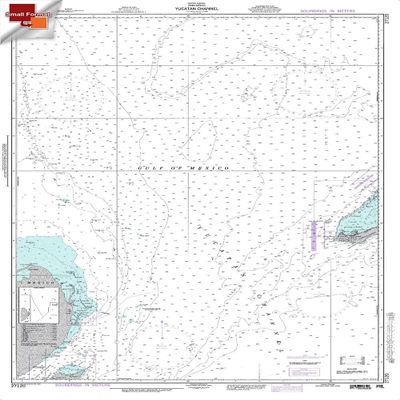 Paradise Cay Publications NGA Chart 27120: Yucatan Channel, Approx. Size 21" x 31" (Small Format Waterproof)