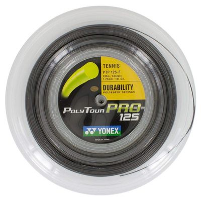 YONEX Polytour Pro 130 16 Gauge Polyester Tennis String Reel (Graphite)