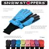 SnowStoppers Kid's Waterproof Long Cuff Winter Gloves (Sky Blue, Small) view 4
