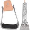 Cashel Aluminum Engraved Slanted Stirrup 2.5-inch Deep, Silver view 1