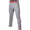 Easton | RIVAL+ Piped Baseball Pant | Grey/Red | Youth | Large view 1