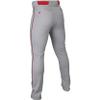 Easton | RIVAL+ Piped Baseball Pant | Grey/Red | Youth | Large view 2
