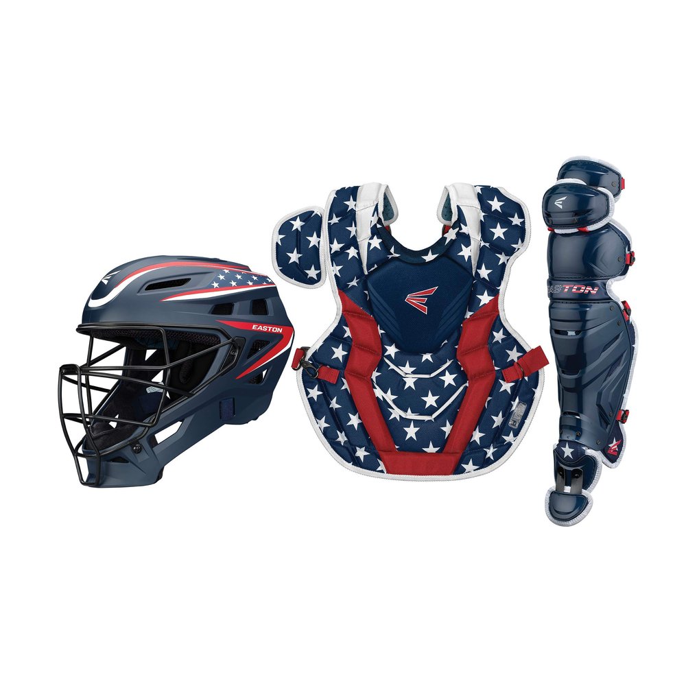 EASTON ELITE X Baseball Catchers Equipment Box Set, Adult , Stars N Stripes