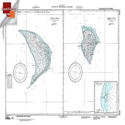 Paradise Cay Publications NGA Chart 81626: Taongi Atollmarshall Islands, Approx. Size 21" x 29" (Small Format Waterproof)