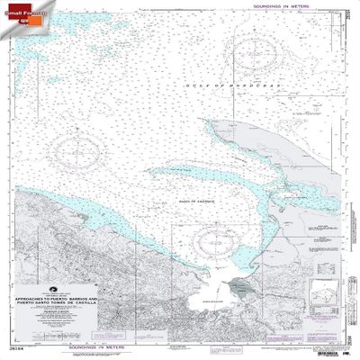 Paradise Cay Publications NGA Chart 28164: Approaches to Puerto Barrios and Santa, Approx. Size 21" x 29" (Small Format Waterproof)