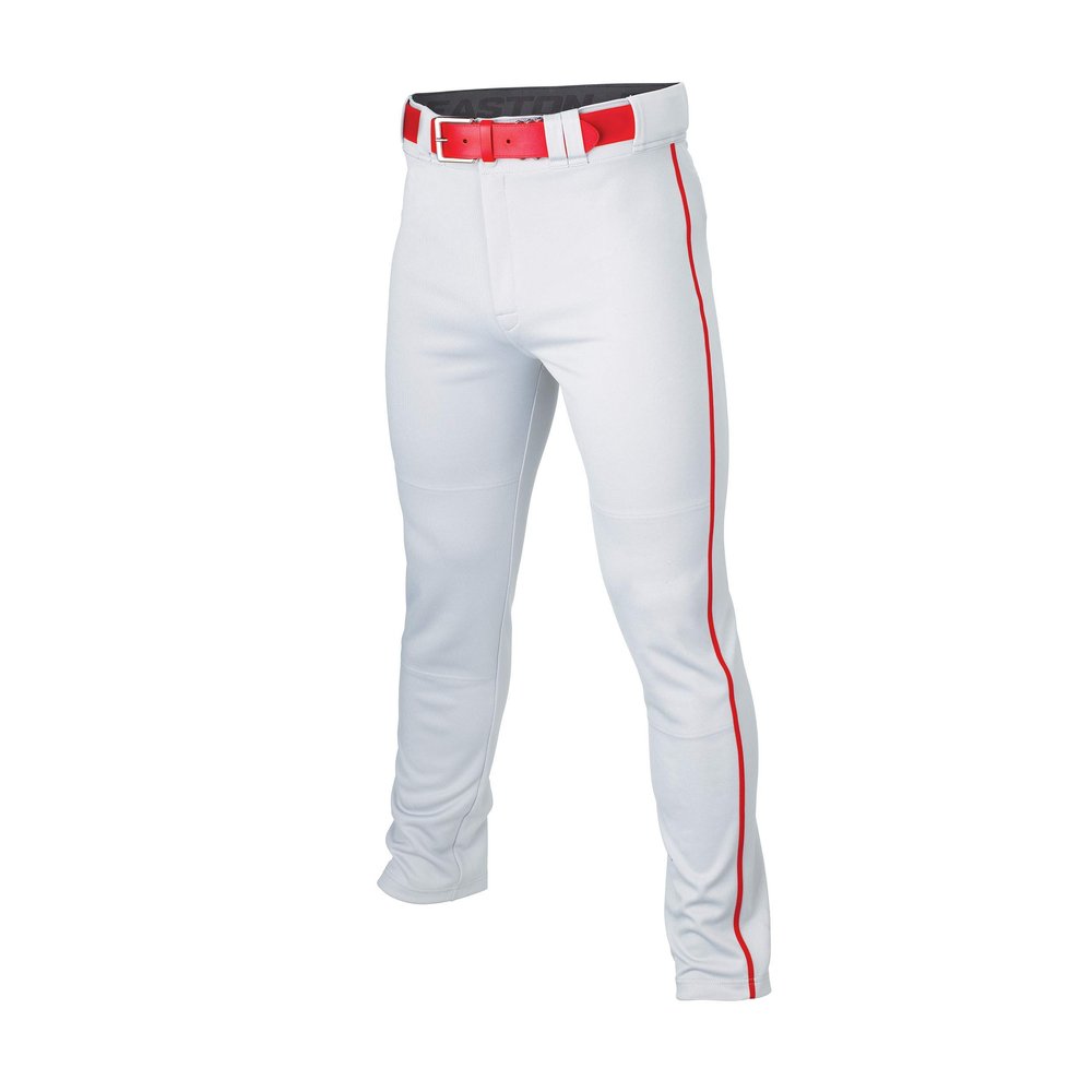 Easton | RIVAL+ Piped Baseball Pant | White/Red | Youth | Large