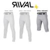 Easton | RIVAL+ Knicker Piped Baseball Pant | White/Royal | Adult | Large view 4