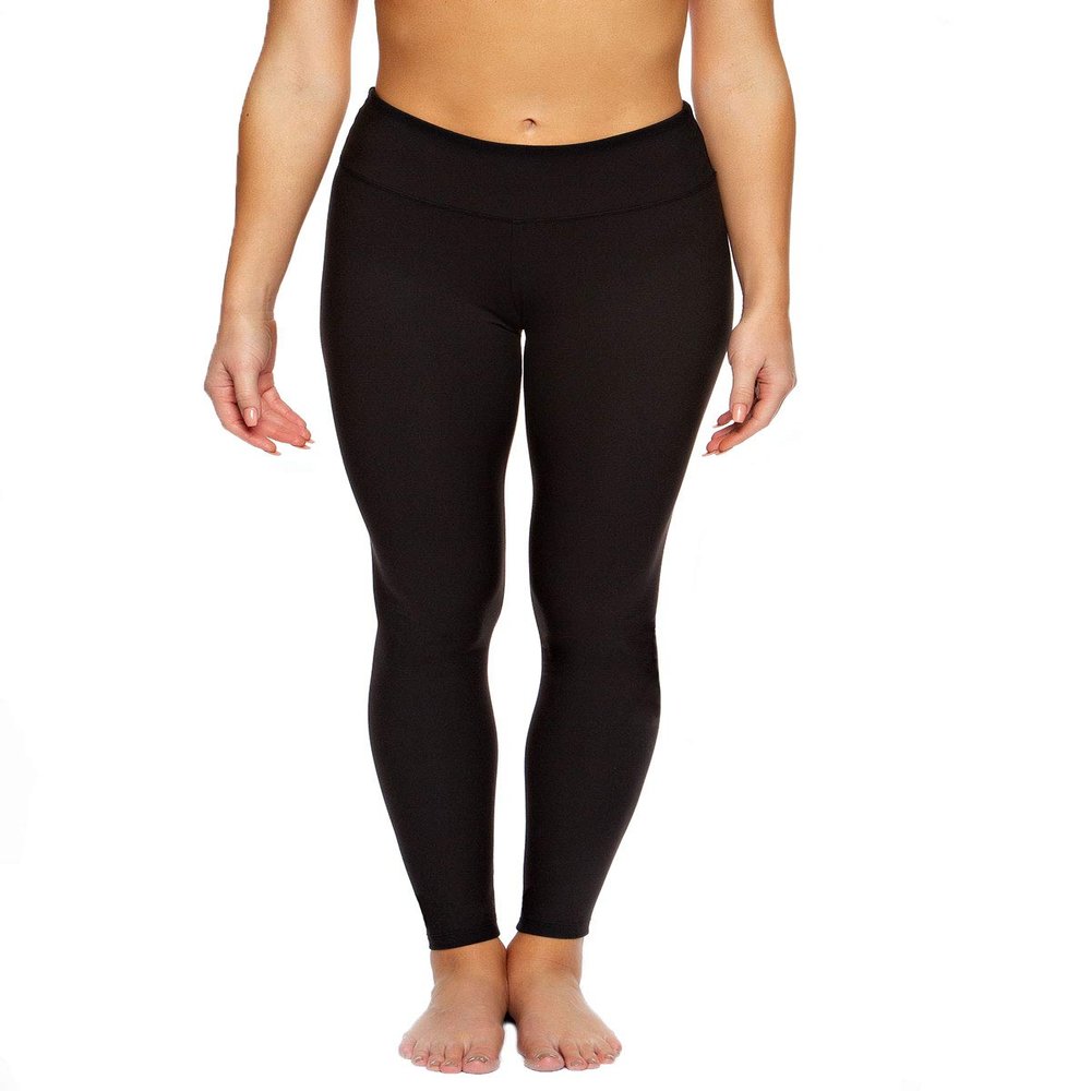 Felina Women's Sueded Athletic Leggings, Slimming Waistband Black