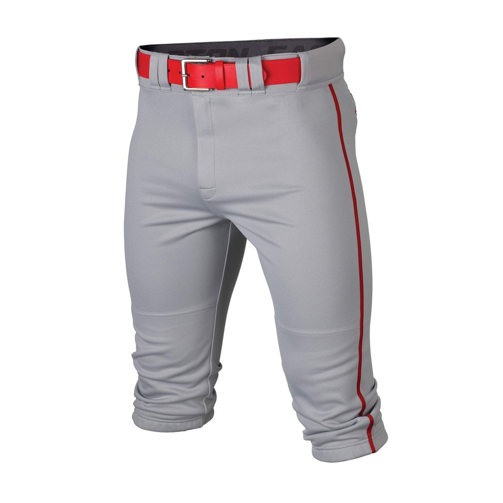 Easton | RIVAL+ Knicker Piped Baseball Pant | Grey/Red | Adult | XLarge