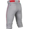 Easton | RIVAL+ Knicker Piped Baseball Pant | Grey/Red | Youth | Medium view 2