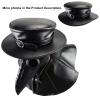 Absolute Vibe Steampunk Plague Doctor Halloween Costume PU Leather Black Wide Brim Magician Dress Up Party Hat (S) view 4