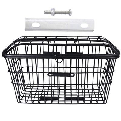 Garneck Metal Wire Bicycle Basket with lid Bicycle Bag Cargo Rack Bike Frame Basket for Mountain Road Bike