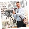 Garneck Metal Wire Bicycle Basket with lid Bicycle Bag Cargo Rack Bike Frame Basket for Mountain Road Bike view 2