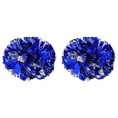 Cheerleader Pom Poms Cheerleading Pom Poms for Cheer Sport Kids Adults Plastic Ring (Blue)
