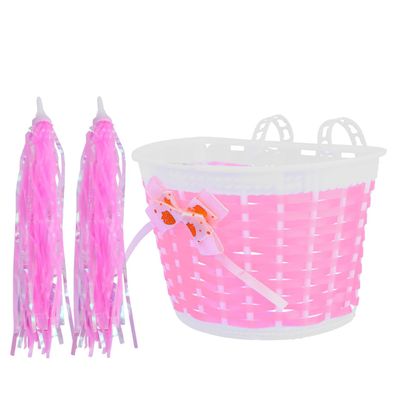 BESPORTBLE MTB Handlebars 6pcs Kids Bike Basket Tassel Ribbon Bike Streamers Handlebar Basket Girls Bike Handlebar Accessories for Kids Children Baby Decor
