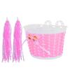 BESPORTBLE MTB Handlebars 6pcs Kids Bike Basket Tassel Ribbon Bike Streamers Handlebar Basket Girls Bike Handlebar Accessories for Kids Children Baby Decor view 1