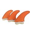TOPWAYS Fiberglass Reinforced + Honeycomb Surfboard Fins (3), Tri/Thruster Fins Set FCS G5 G7 Style Surfboard Fins (Orange, G5) view 2