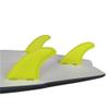 TOPWAYS Fiberglass Reinforced + Honeycomb Surfboard Fins (3), Tri/Thruster Fins Set FCS G5 G7 Style (Yellow, G3) view 2