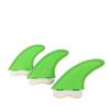 TOPWAYS Fiberglass Reinforced + Honeycomb Surfboard Fins (3), Tri/Thruster Fins Set FCS G5 G7 Style Surfboard Fins (Green, G5) view 4