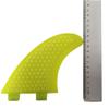 TOPWAYS Fiberglass Reinforced + Honeycomb Surfboard Fins (3), Tri/Thruster Fins Set FCS G5 G7 Style Surfboard Fins (Yellow, G7) view 2