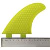 TOPWAYS Fiberglass Reinforced + Honeycomb Surfboard Fins (3), Tri/Thruster Fins Set FCS G5 G7 Style Surfboard Fins (Yellow, G7) view 3