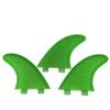 TOPWAYS Fiberglass Reinforced + Honeycomb Surfboard Fins (3), Tri/Thruster Fins Set FCS G5 G7 Style Surfboard Fins (Green, G3) view 2