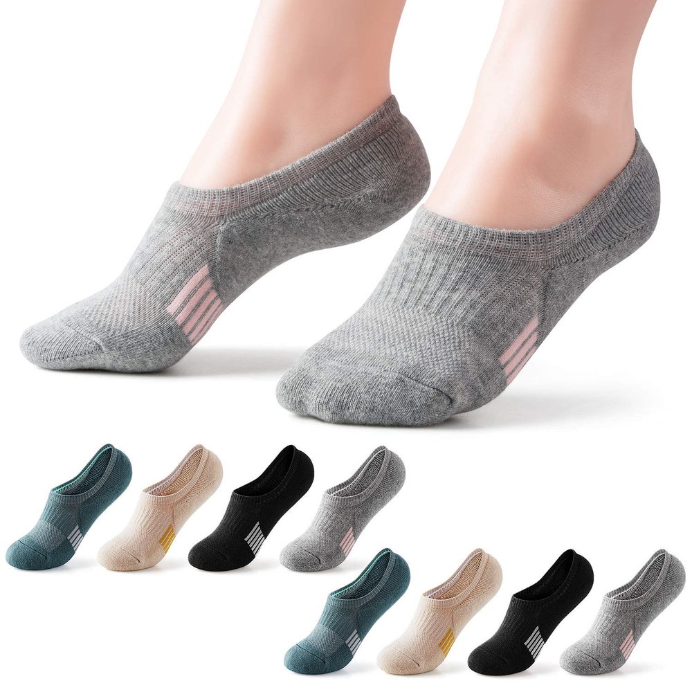 Gonii Womens No Show Socks Athletic Ankle Socks Cushioned Running Low Cut 5-8 Pairs