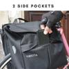 Vincita Double Bike Pannier Bag  12L Top Load Rear Rack Saddlebags  Water-Resistant Commuter Carrier with Rain Cover, Rigid Back & Reflective Trim  Fits Road, Hybrid & E-Bikes (Black/Turquoise) view 4