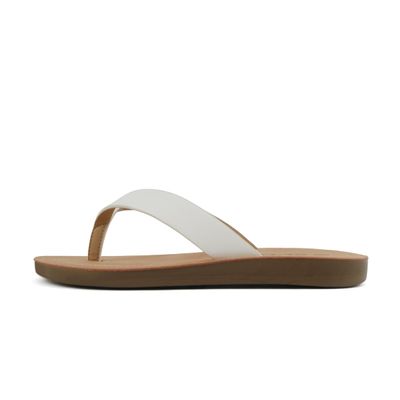 Soda Shoes Women Flip Flops Basic Plain Slippers Thongs Sandals Strap Casual Beach ELLA-S (White, us_footwear_size_system, adult, women, numeric, medium, 8.5)