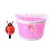 BESPORTBLE Bike Accessories for Kids Front Handlebar Bike Basket Bicycle Bell Bicycle Ladybug Bell Alarm Horn Bike Ring (Pink Basket) view 1