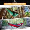 Covacure Camping Hammock - Lightweight Double Hammock, Hold Up to 772lbs, Portable Hammocks for Indoor, Outdoor, Hiking, Camping, Backpacking, Travel, Backyard, BeachDark Green view 3