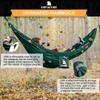 Covacure Camping Hammock - Lightweight Double Hammock, Hold Up to 772lbs, Portable Hammocks for Indoor, Outdoor, Hiking, Camping, Backpacking, Travel, Backyard, BeachDark Green view 4