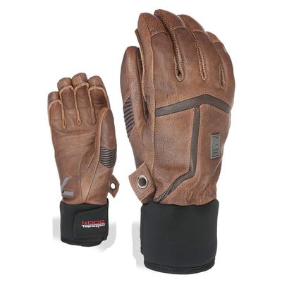 Level Men's Off Piste Leather Gloves, marrn, 10