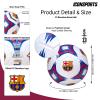 Icon Sports FC Barcelona Soccer Ball Officially Licensed Size 5 (Shiny Fabric) A Grade view 3