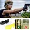 SPOSUNE Shooting Glasses Men with Case, Impact resistance Tactical Glasses Airsoft Glasses with 3 Lenses, Safety Glasses for Men Women - Military Eyewear for Hunting Cycling view 4